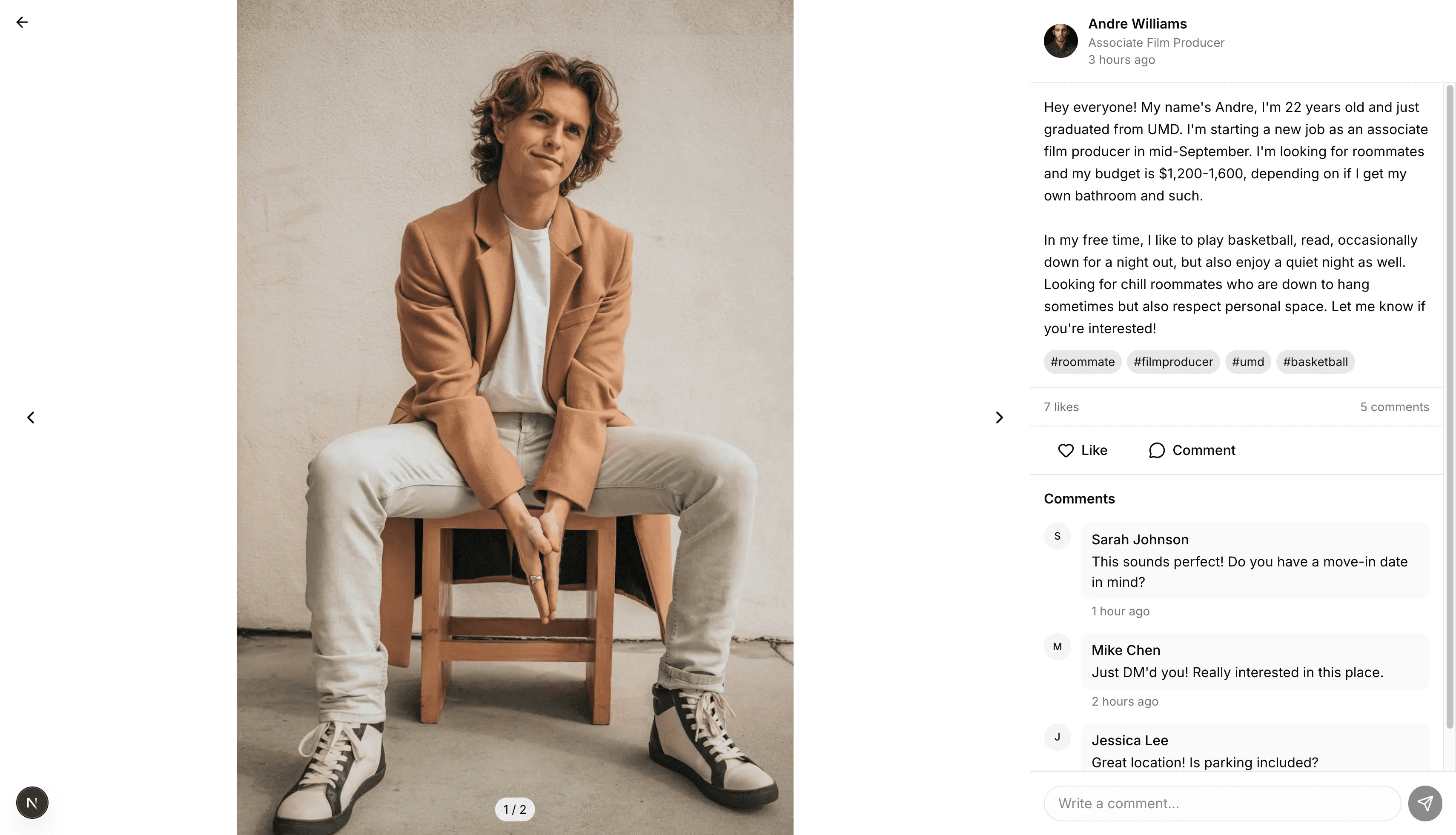 CasaLink user profiles