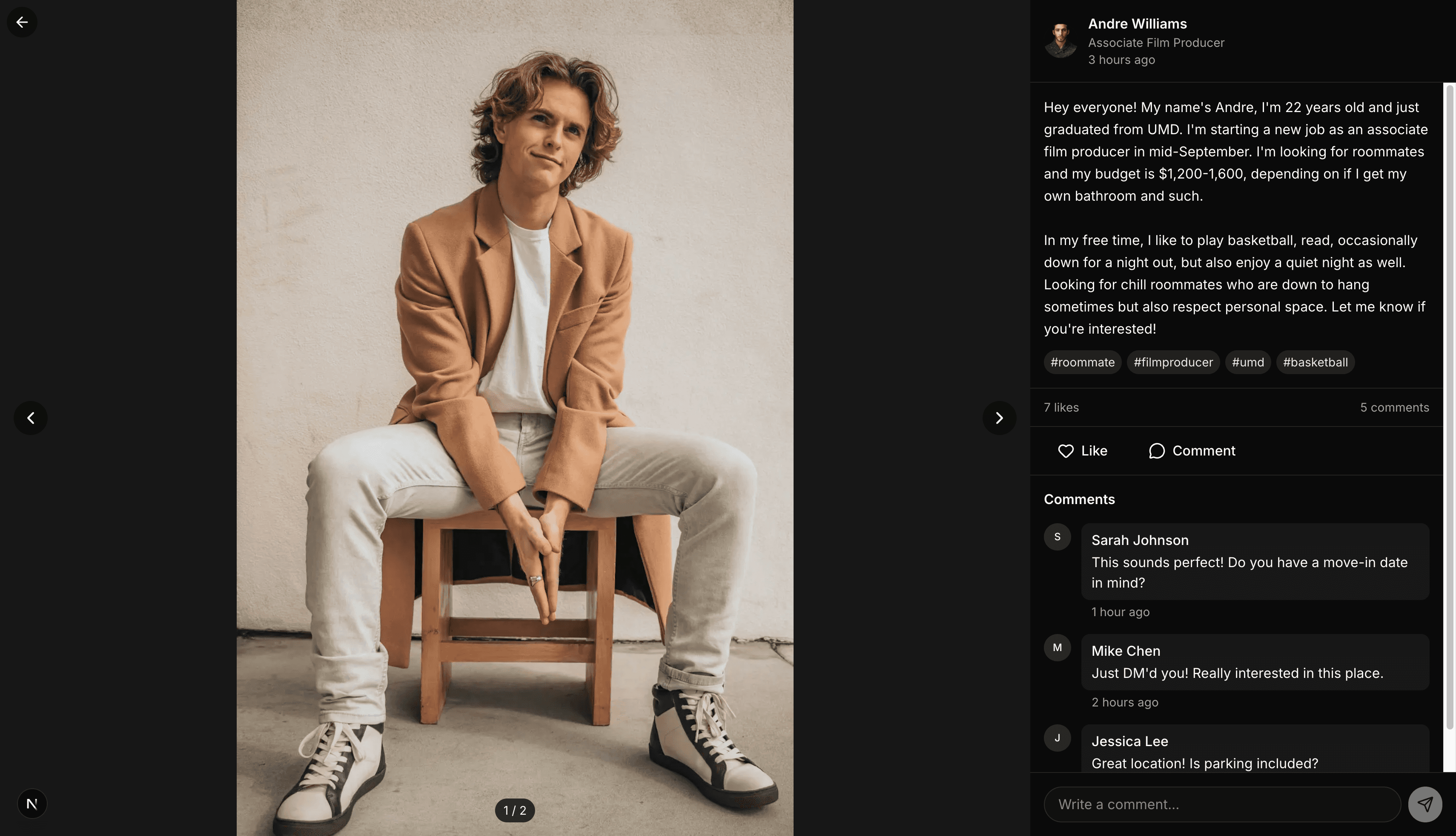 CasaLink user profiles